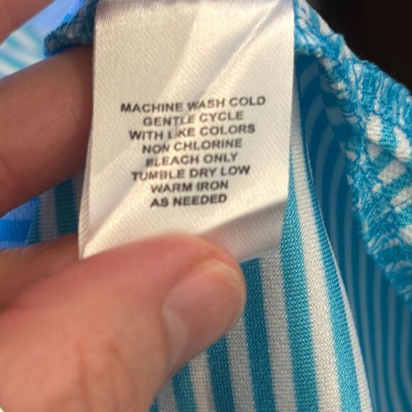 Johnnie O Prep-FormanceStriped Golf Polo Shirt Blue White Size XL Short Sleeve - Picture 7 of 8